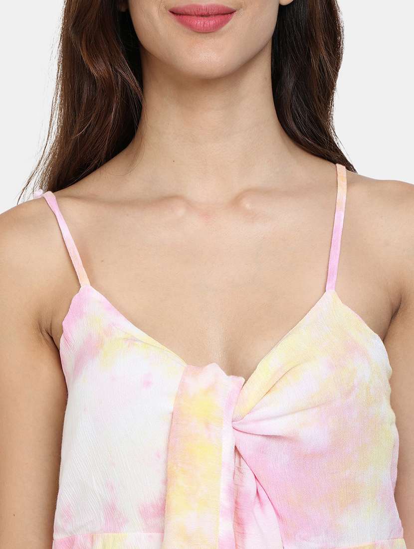 below knee high split leg jumpsuit with attached skirts - 19293298 -  Standard Image - 4