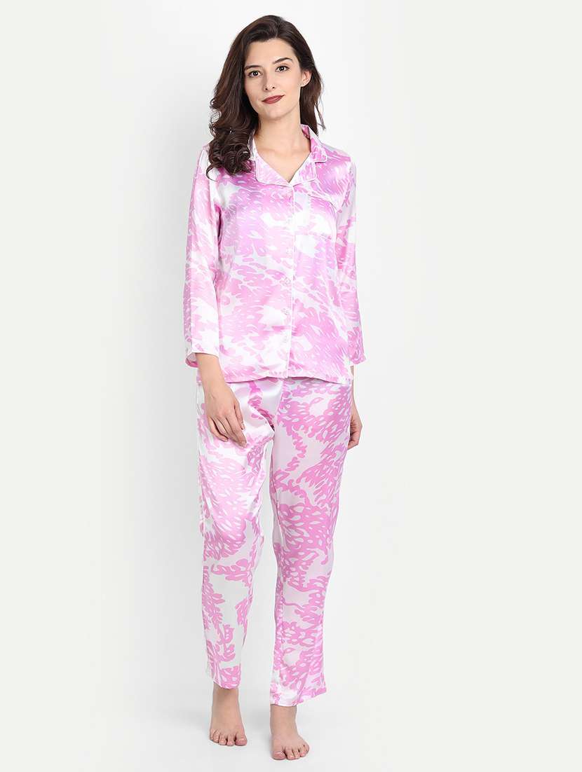 women printed night suit set