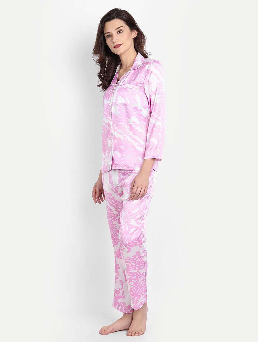 women printed night suit set - 19293982 -  Standard Image - 1