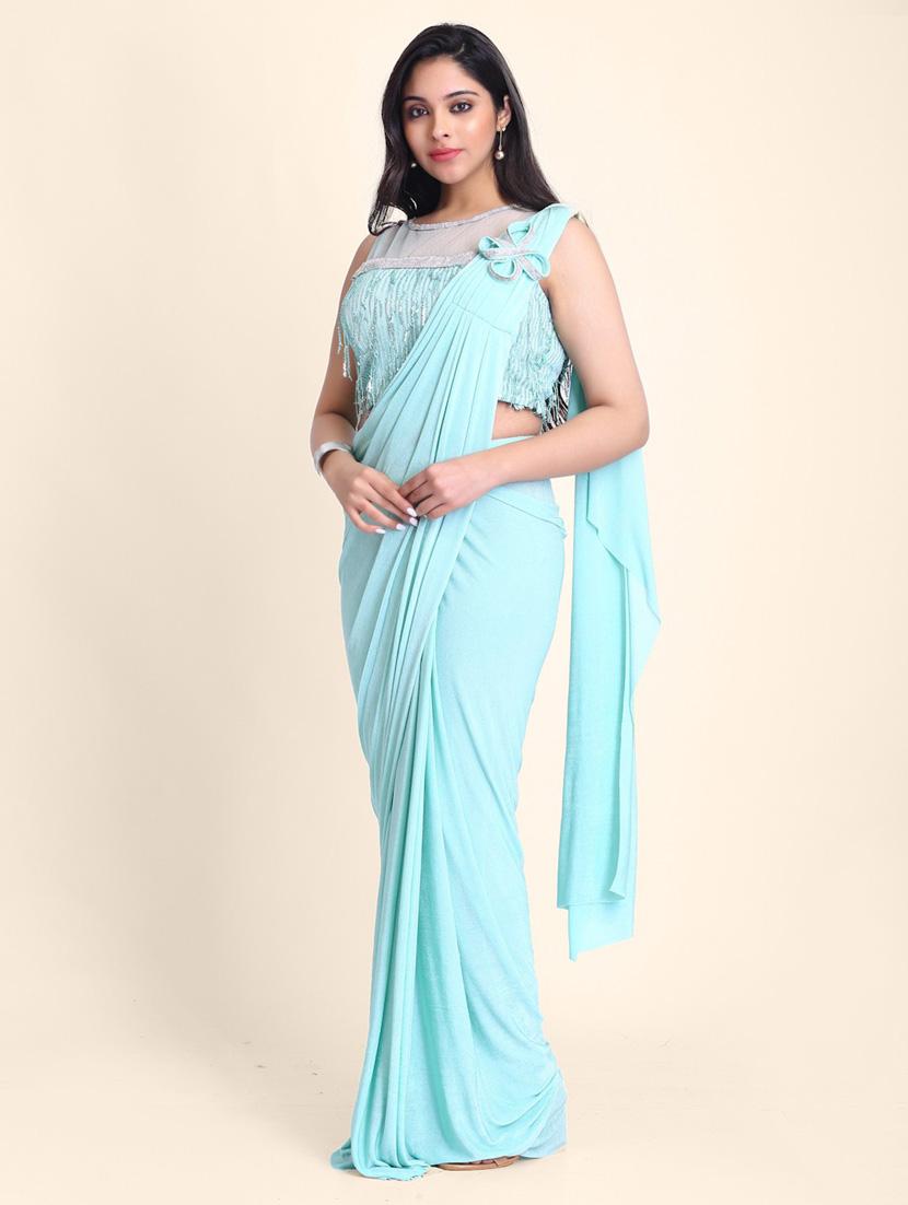 self designed leheriya saree with blouse - 19294122 -  Standard Image - 1