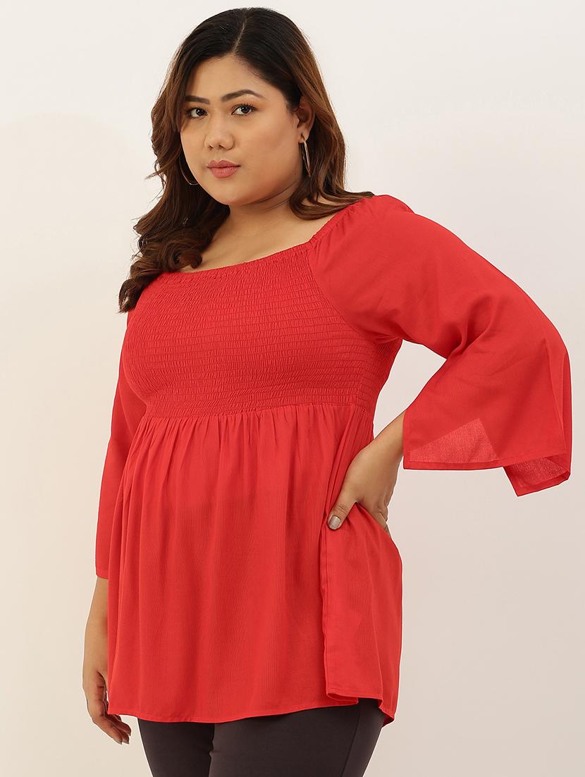 women's peplum round neck top - 19294415 - Standard Image - 1