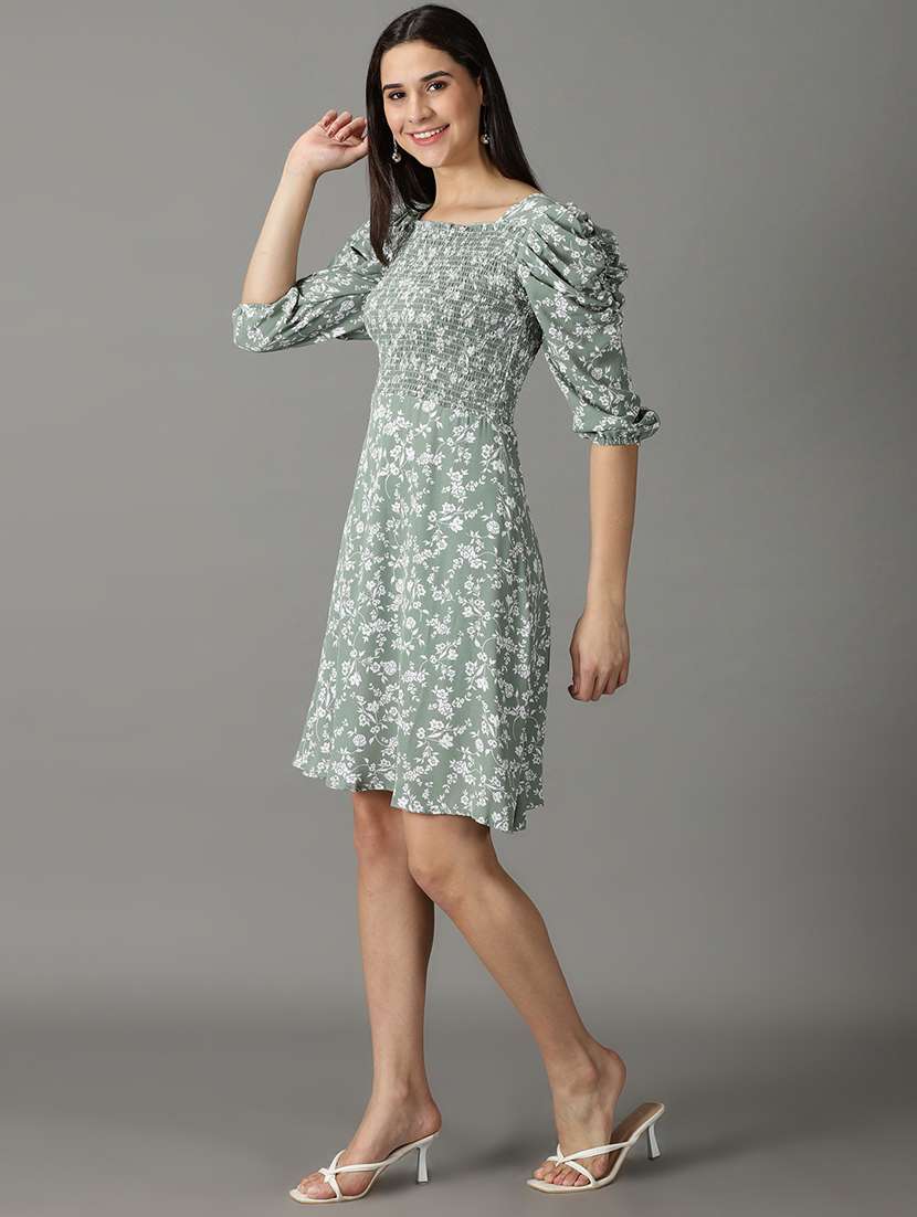 women's fit & flare floral dress - 19294544 -  Standard Image - 1