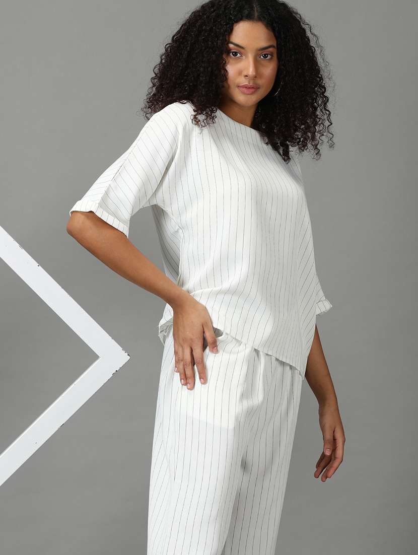 stripes top and trouser set - 19294546 -  Standard Image - 1