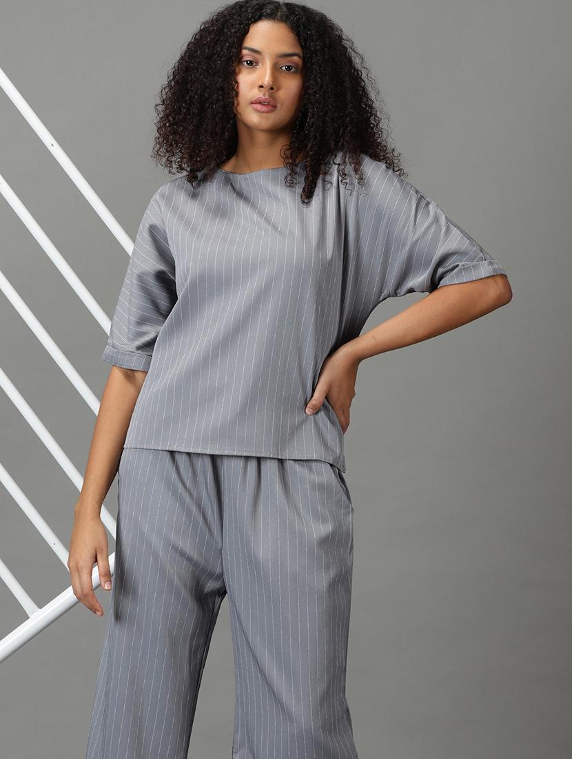 stripes top and trouser set - 19294547 - Standard Image - 1