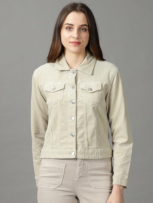 women green solid jacket - 19294554 -  Standard Image - 0
