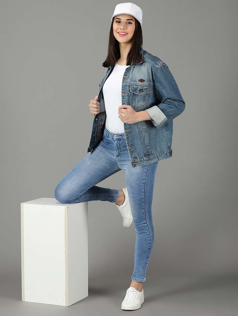 women's plain skinny fit jeans - 19294592 - Standard Image - 4