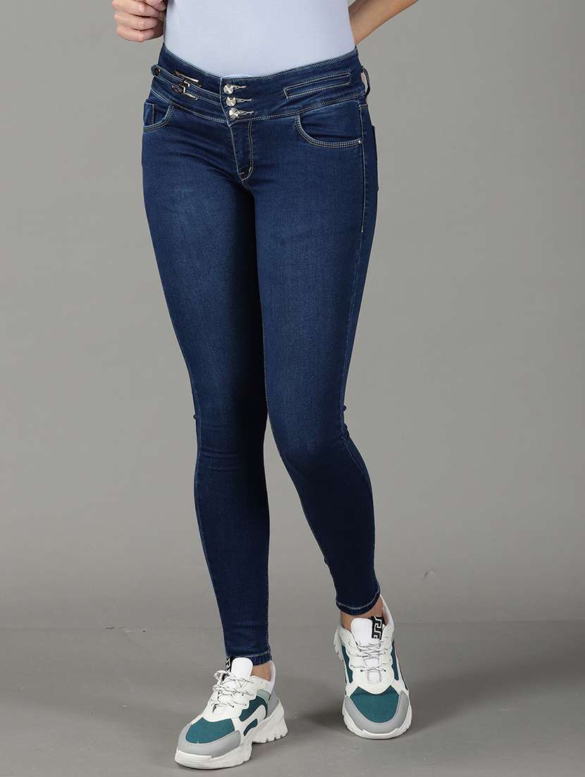 women's plain skinny fit jeans - 19294595 -  Standard Image - 1