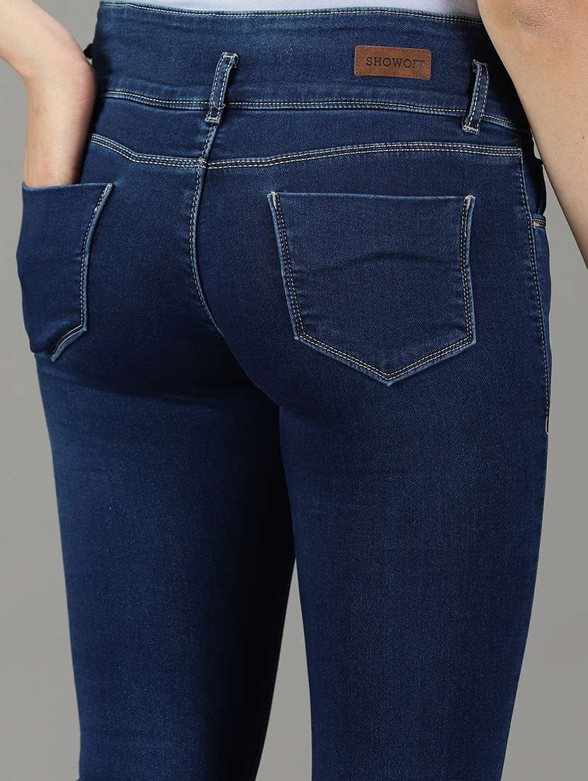 women's plain skinny fit jeans - 19294595 -  Standard Image - 6