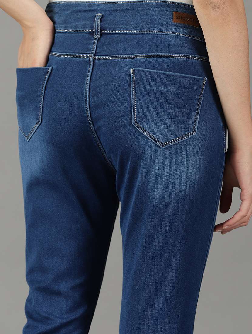 women's plain slim fit jeans - 19294605 -  Standard Image - 6