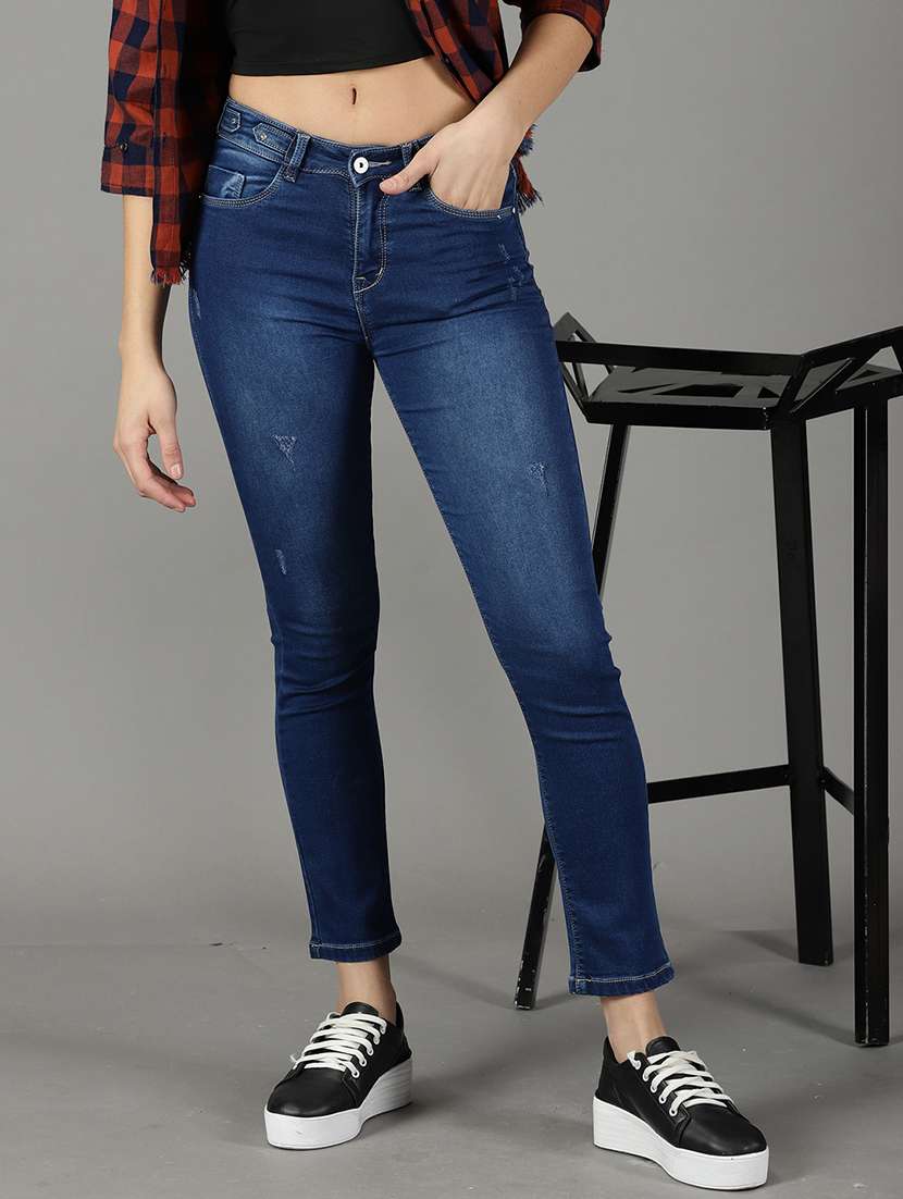 women's distress slim fit jeans - 19294609 -  Standard Image - 1