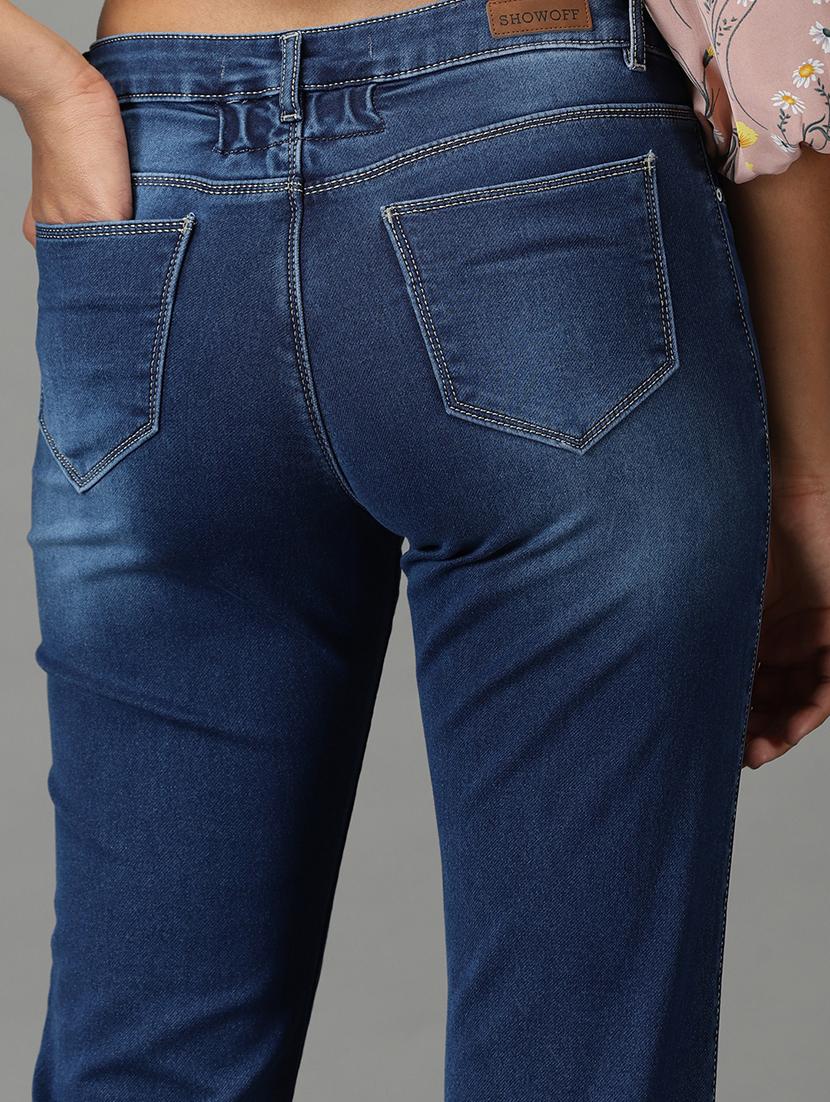 women's plain slim fit jeans - 19294611 - Standard Image - 6