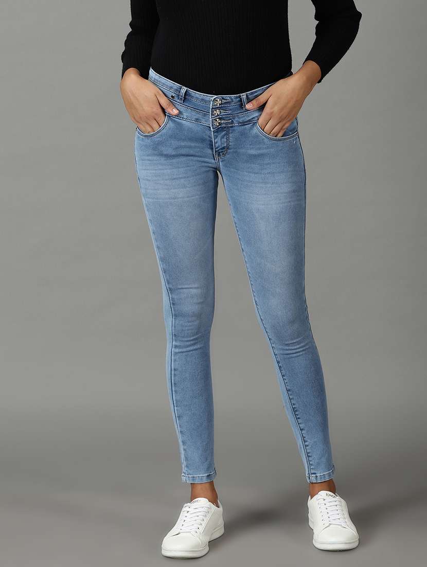 women's plain skinny fit jeans