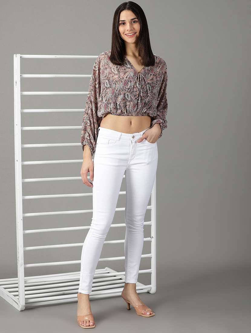 women's plain slim fit jeans - 19294623 -  Standard Image - 4