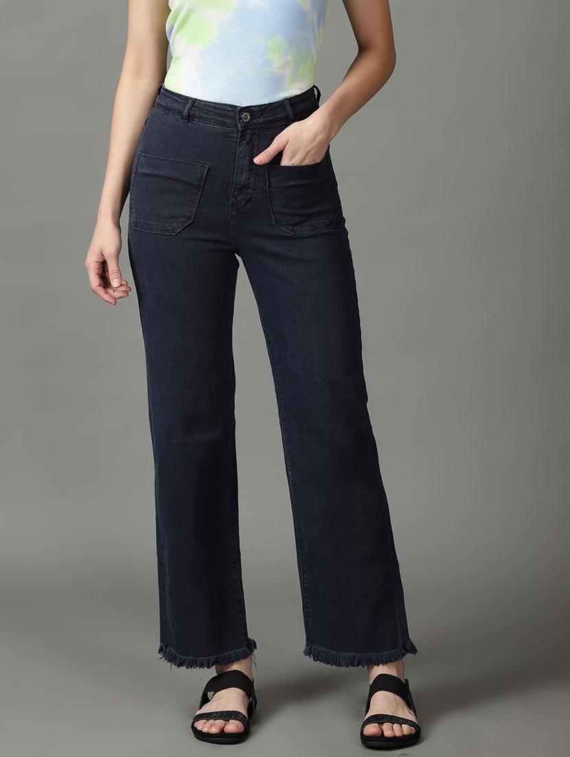 women's plain straight fit jeans - 19294632 - Zoom Image - 0