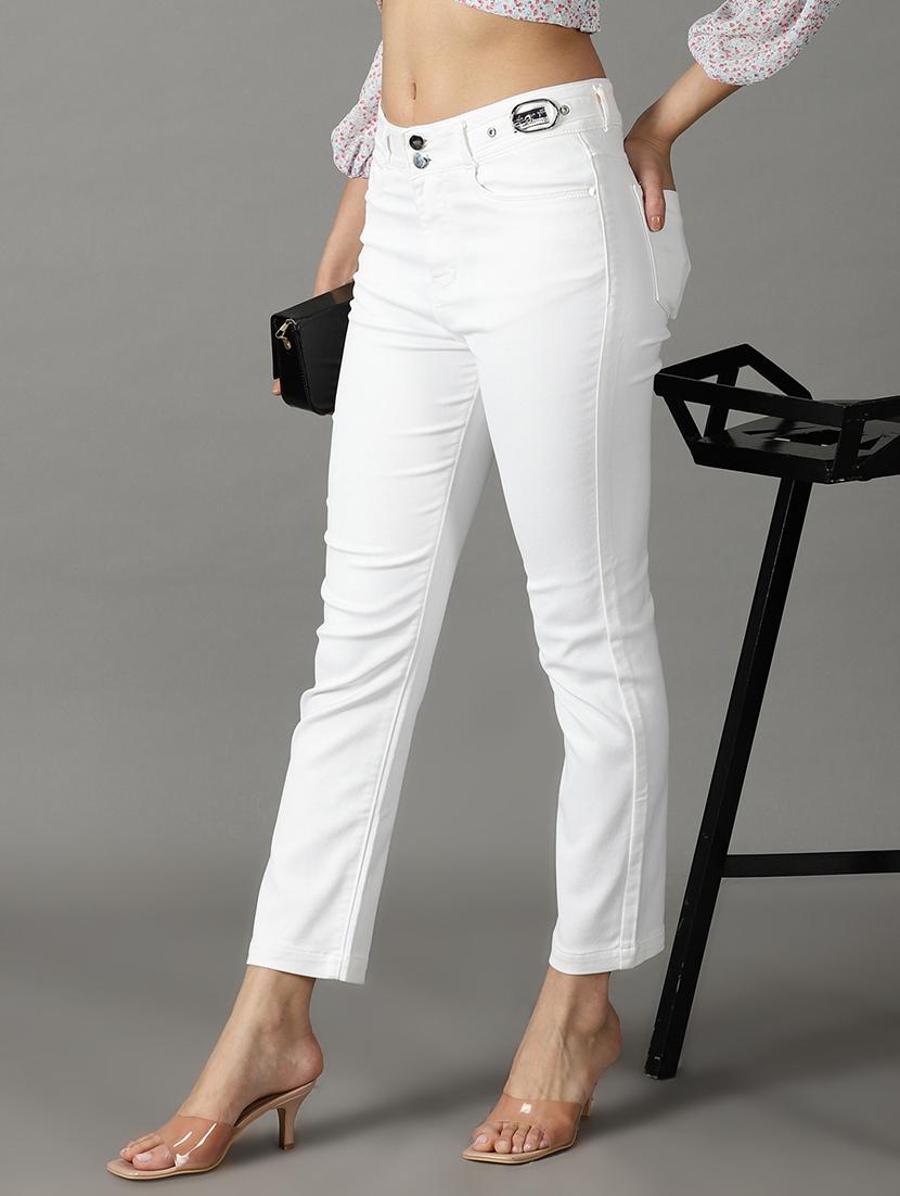 women's plain slim fit jeans - 19294643 -  Standard Image - 1