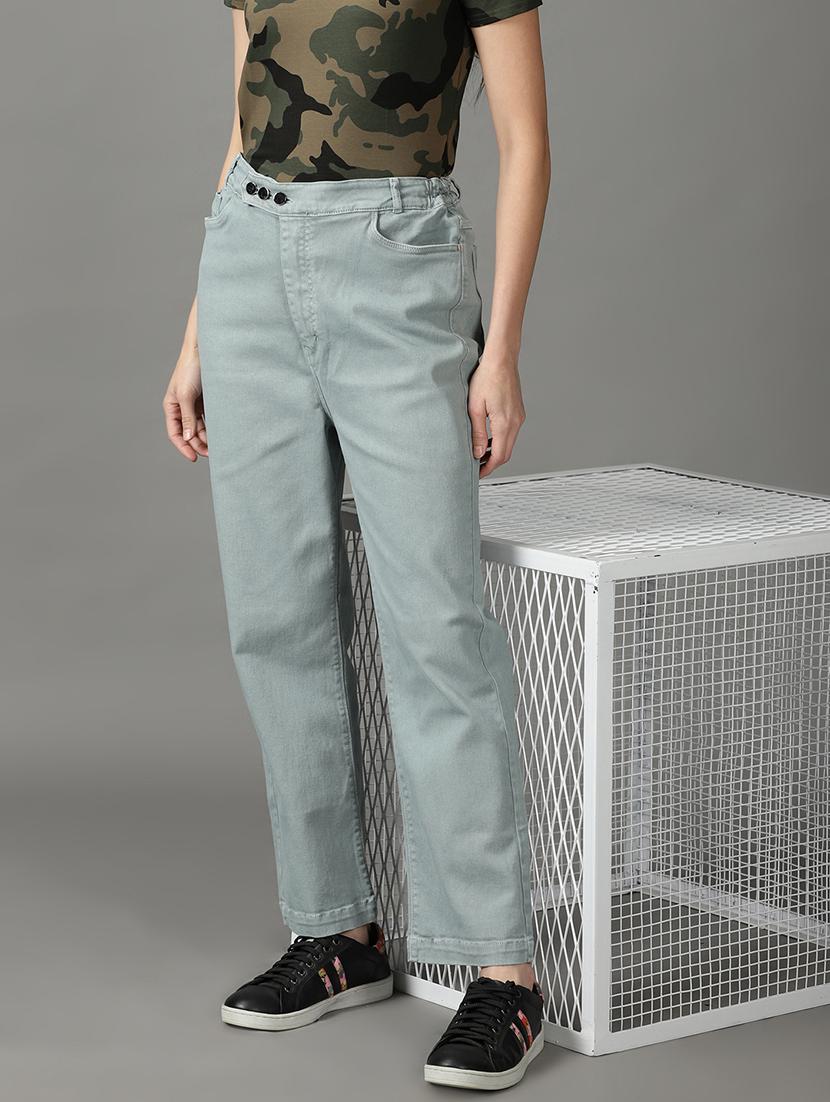 women's plain straight fit jeans - 19294644 - Standard Image - 1