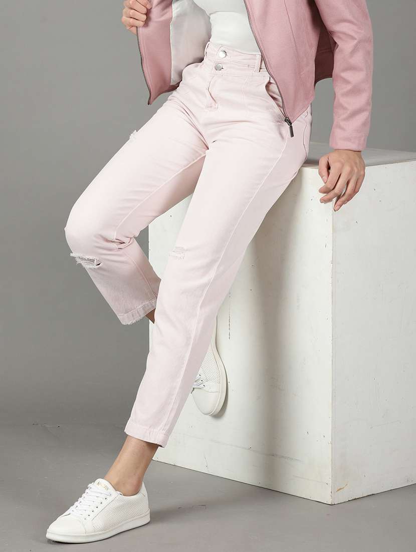women's distress mom fit jeans - 19294669 -  Standard Image - 4