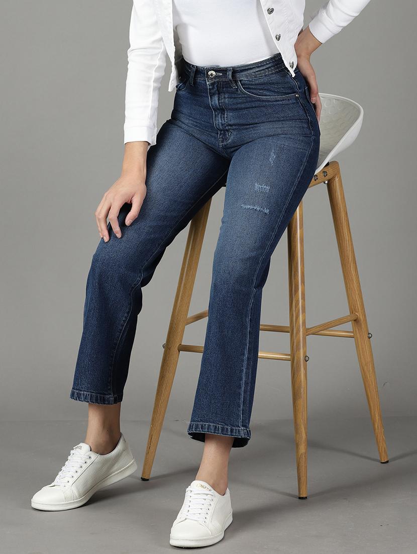 women's distress bootcut jeans - 19294672 - Standard Image - 4
