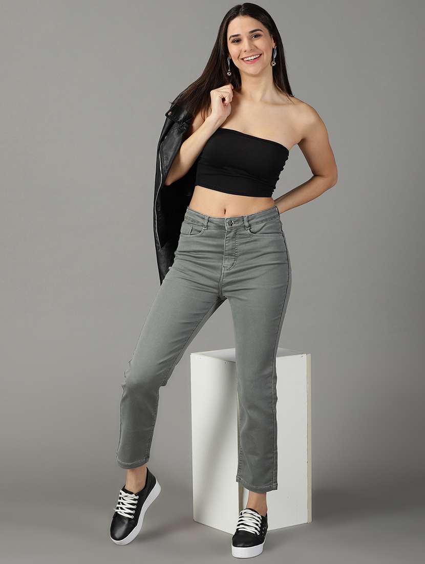 women's plain slim fit jeans - 19294680 -  Standard Image - 4
