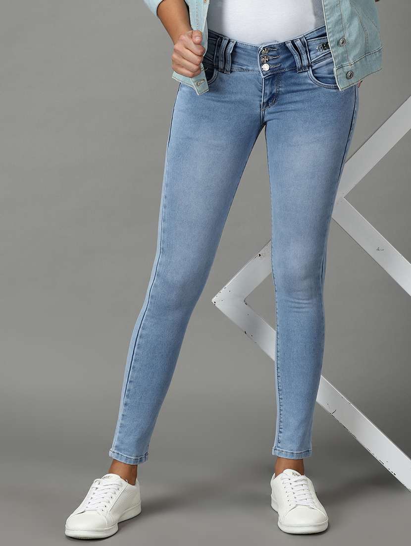 women's plain slim fit jeans - 19294695 -  Standard Image - 1