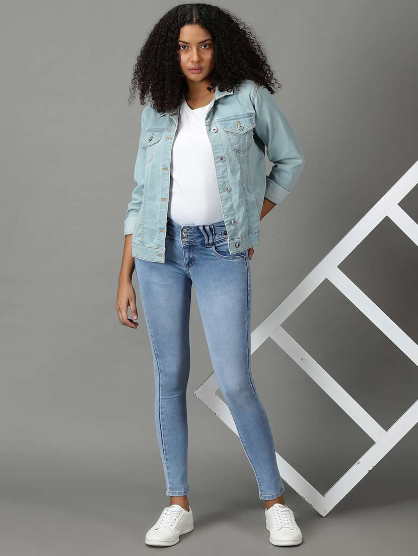 women's plain slim fit jeans - 19294695 - Standard Image - 4