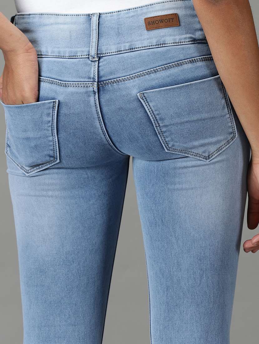 women's plain slim fit jeans - 19294695 - Standard Image - 6