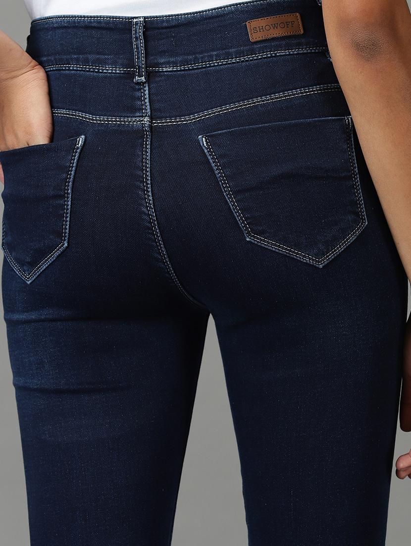 women's plain slim fit jeans - 19294696 - Standard Image - 6