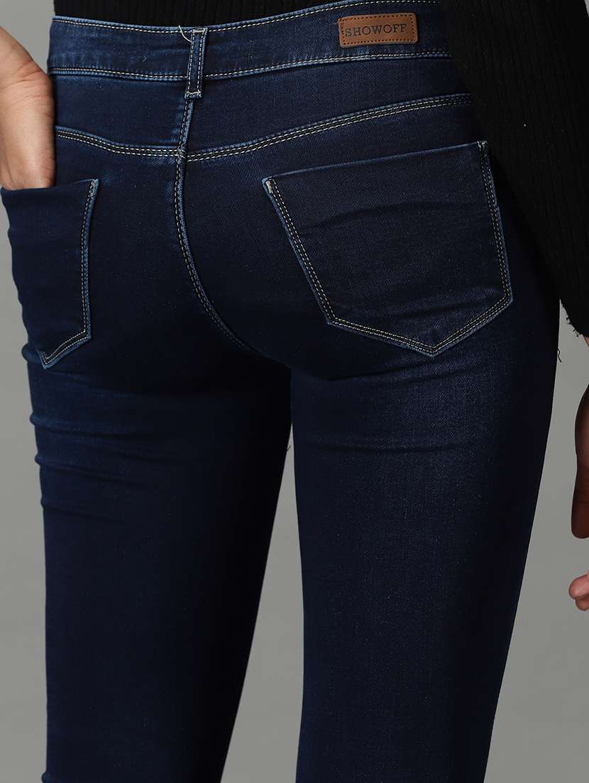 women's plain slim fit jeans - 19294697 -  Standard Image - 6