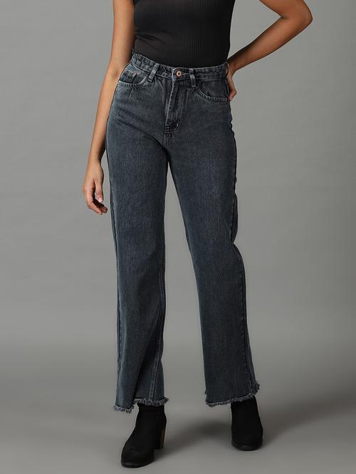 women's plain straight fit jeans - 19294756 -  Standard Image - 0