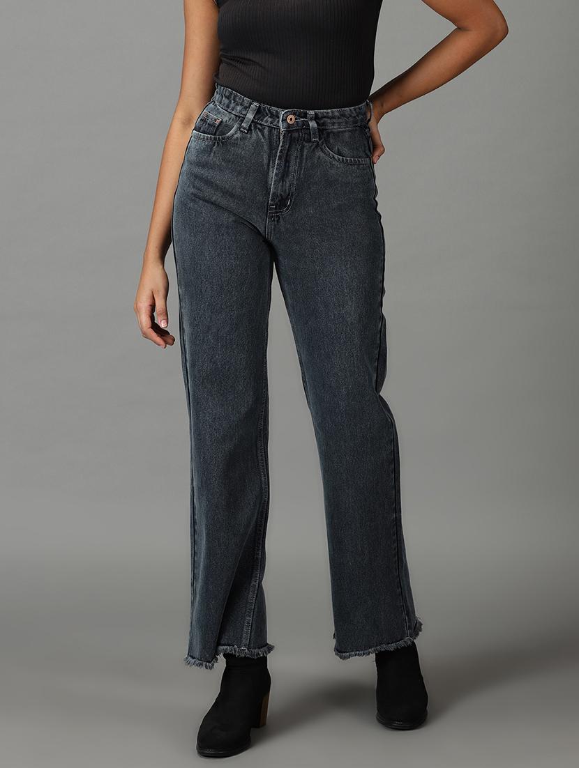 women's plain straight fit jeans - 19294756 -  Zoom Image - 0
