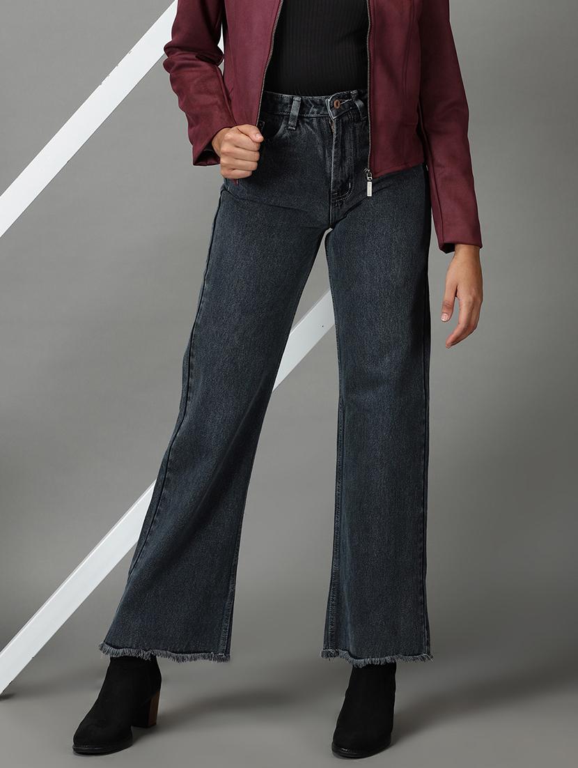 women's plain straight fit jeans - 19294756 - Standard Image - 1