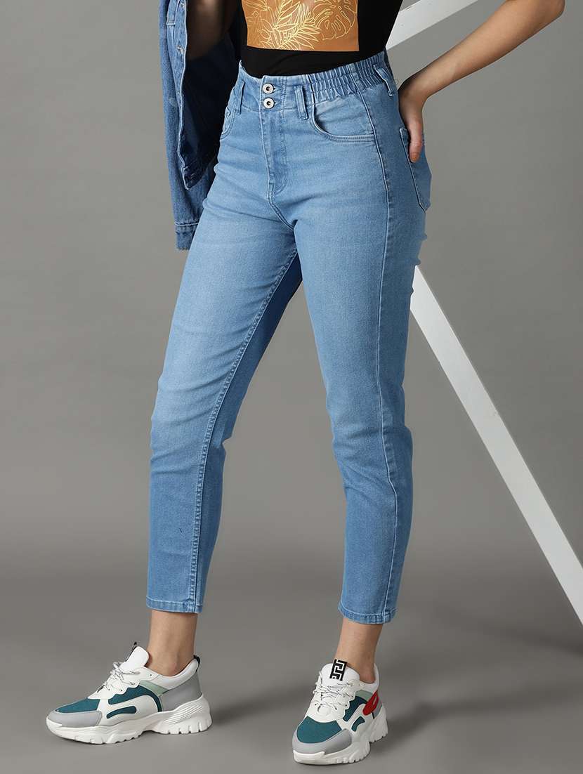 women plain slim fit jeans - 19294762 -  Standard Image - 1