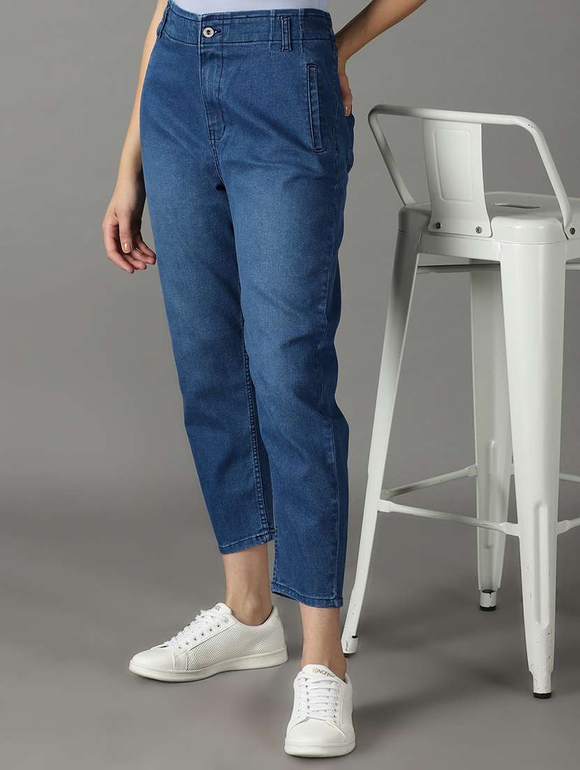 women's plain mom fit jeans - 19294764 -  Standard Image - 1