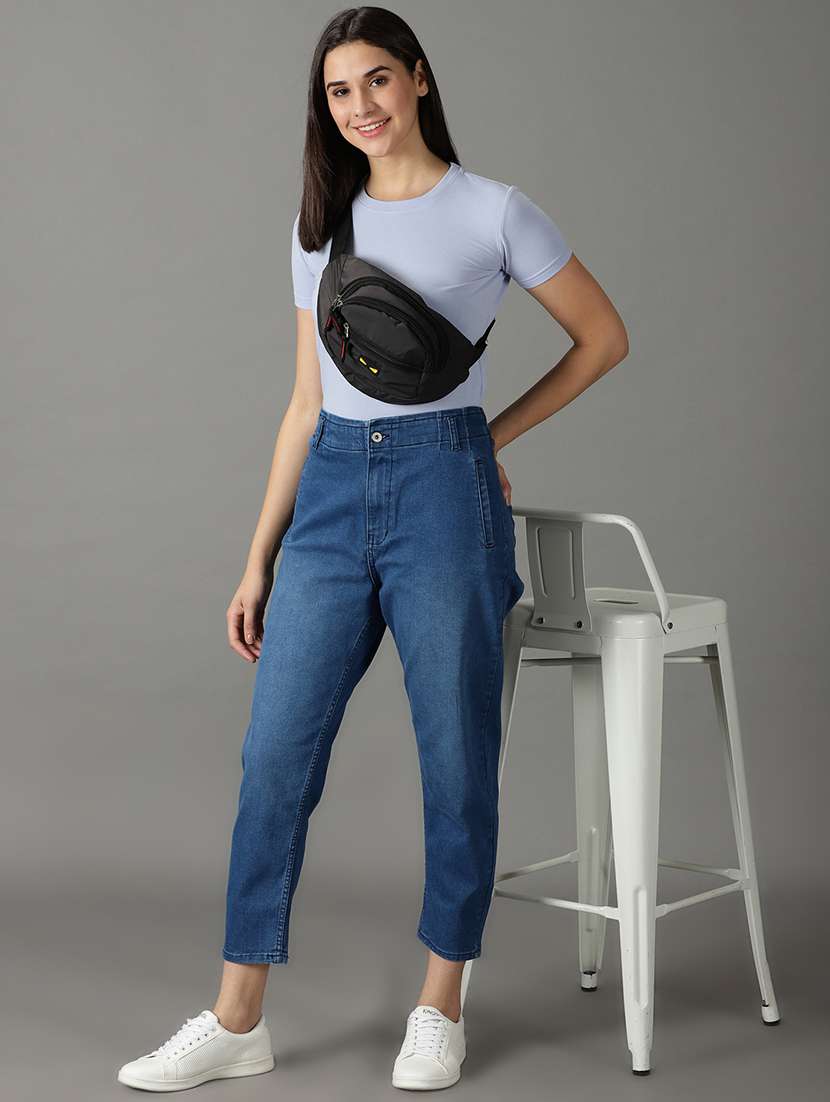 women's plain mom fit jeans - 19294764 -  Standard Image - 4