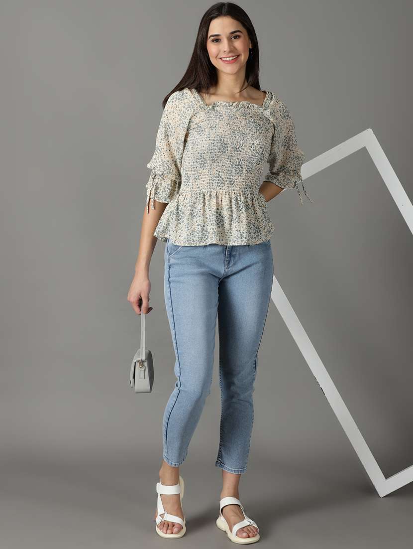 women's plain slim fit jeans - 19294765 - Standard Image - 4