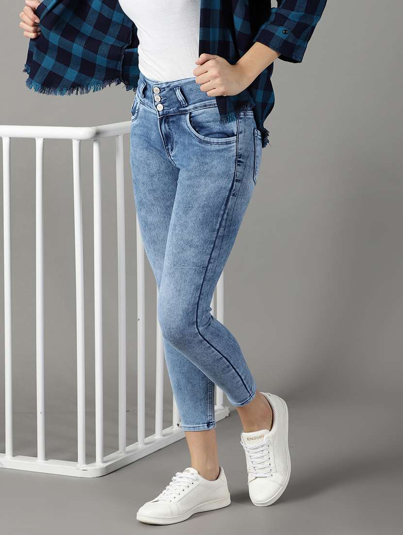 women's plain skinny fit jeans - 19294771 -  Standard Image - 1