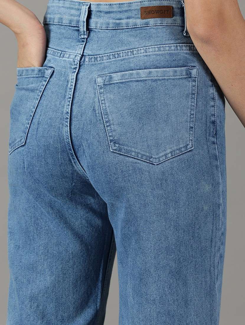 women's plain wide leg jeans - 19294772 -  Standard Image - 6