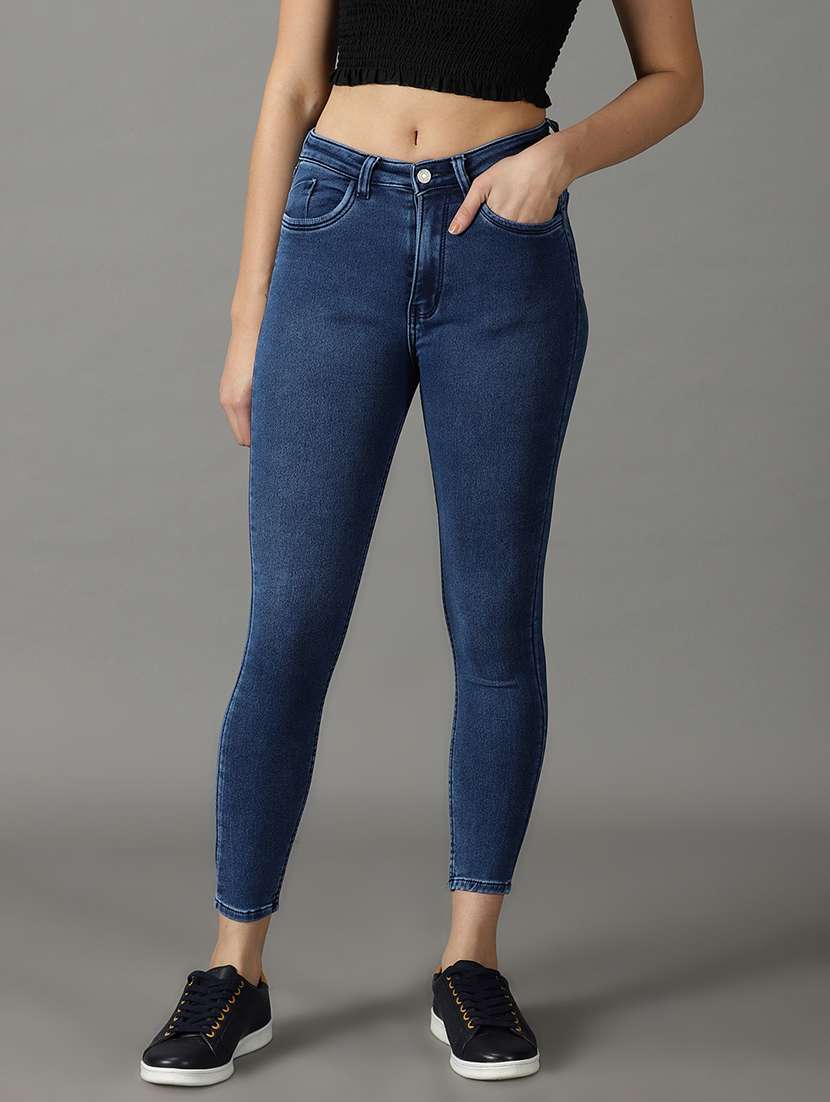 women's plain skinny fit jeans