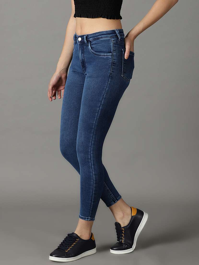 women's plain skinny fit jeans - 19294782 -  Standard Image - 1