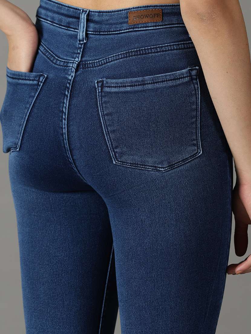 women's plain skinny fit jeans - 19294782 -  Standard Image - 6