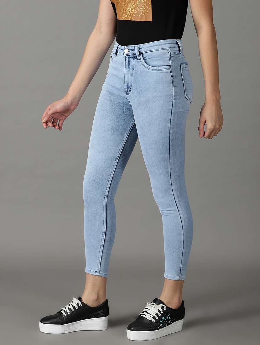 women's plain skinny fit jeans - 19294784 -  Standard Image - 1
