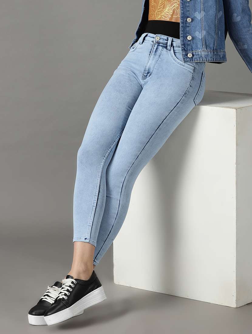 women's plain skinny fit jeans - 19294784 -  Standard Image - 4