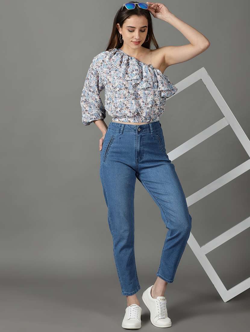 women's plain mom fit jeans - 19294797 -  Standard Image - 4