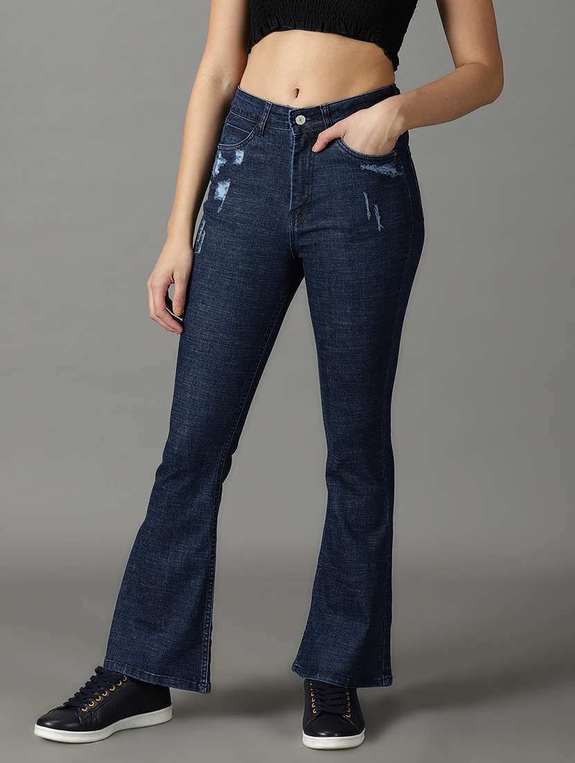 women's distress bootcut jeans - 19294800 - Zoom Image - 0