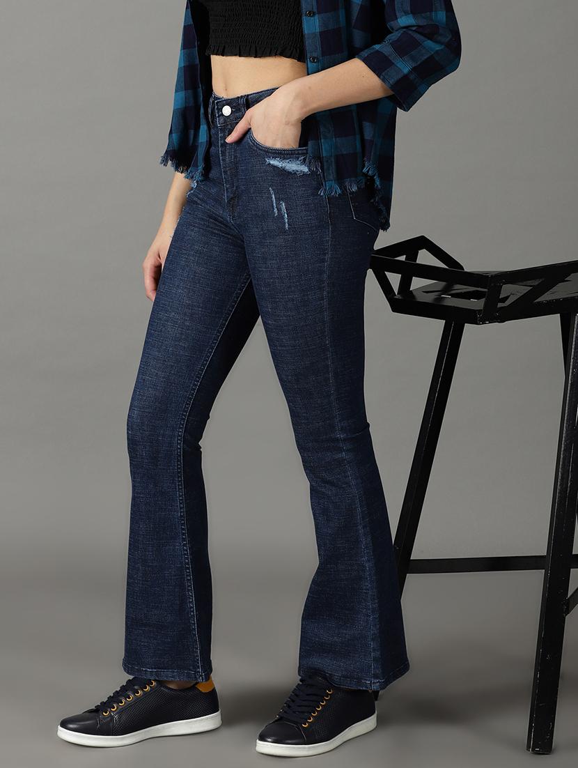 women's distress bootcut jeans - 19294800 - Standard Image - 1