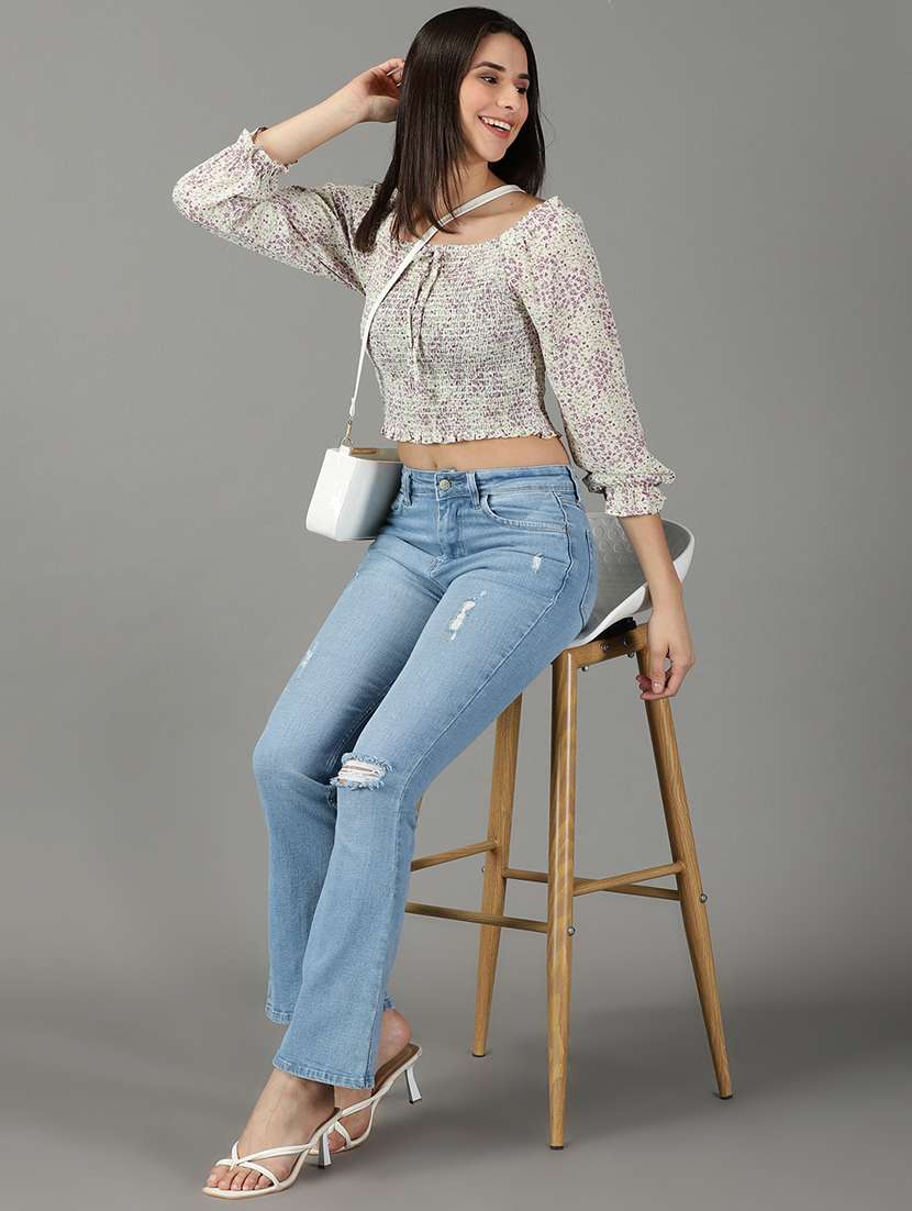 women's distress bootcut jeans - 19294801 -  Standard Image - 4