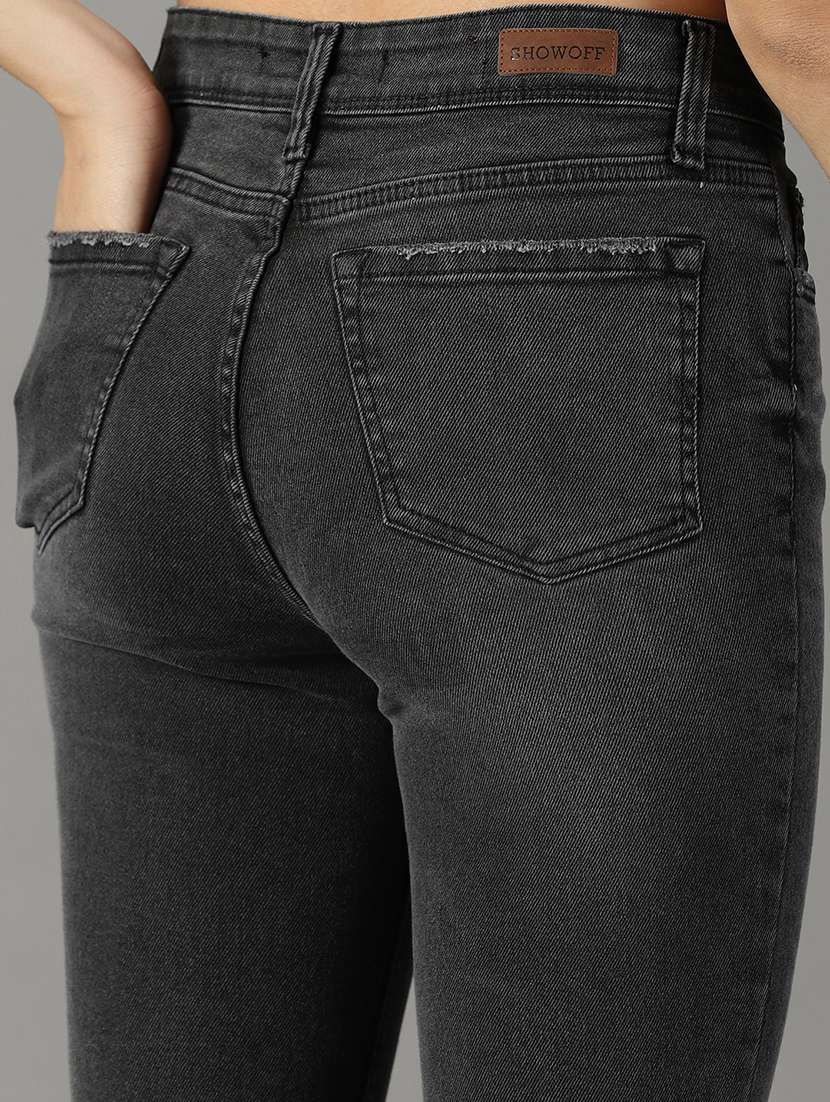 women's plain slim fit jeans - 19294810 - Standard Image - 6