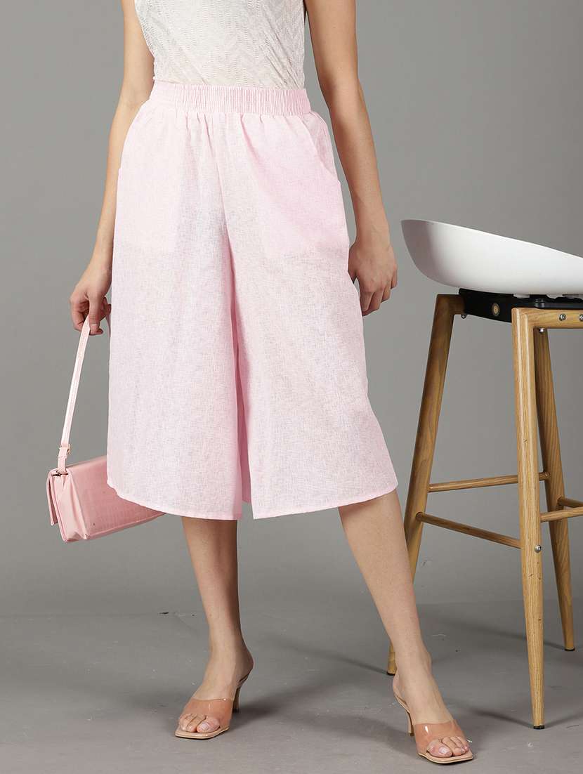 pink self design trouser - 19295297 -  Standard Image - 1