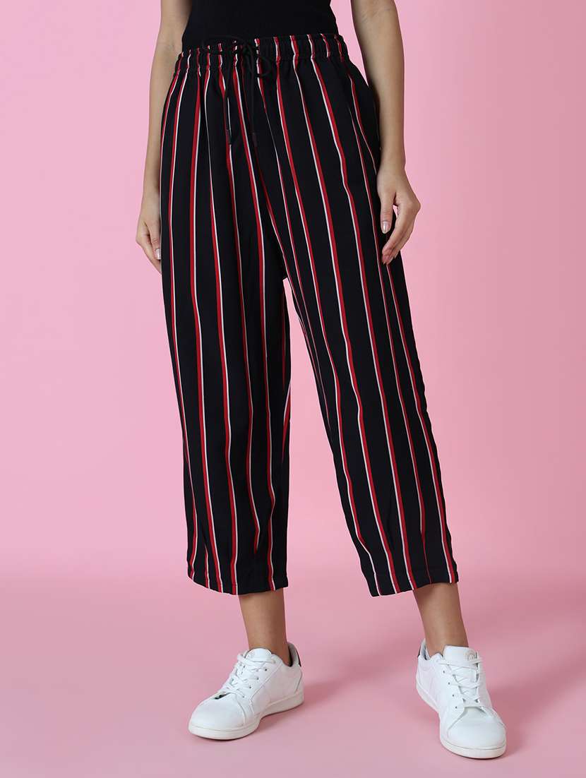 black printed trouser