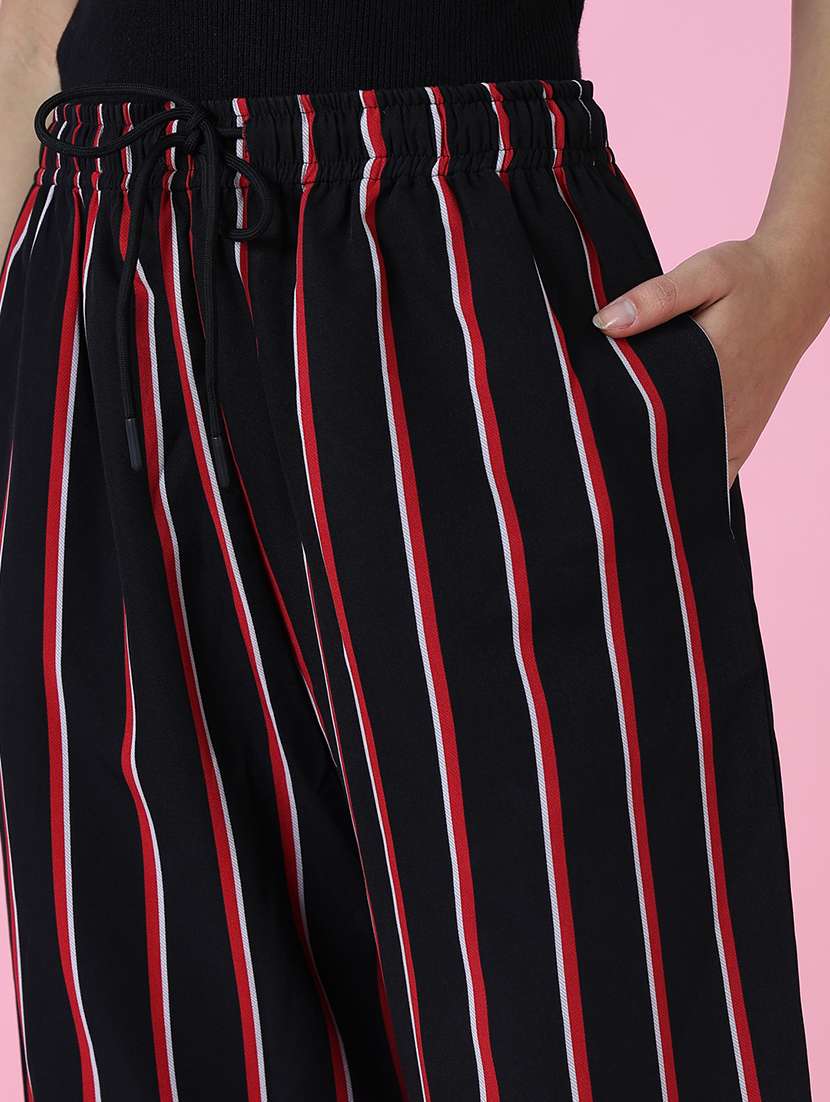 Black Printed Trouser - 19295312 -  Standard Image - 6